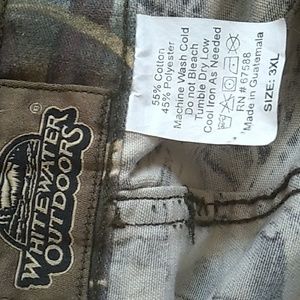 🦌 CAMOUFLAGE  PANTS WHITEWATER OUTDOORS 3XL EUC